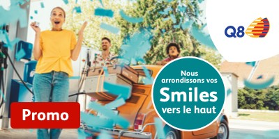 Nous arrondissons vos Smiles vers le haut